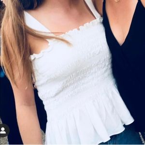 Blush boutique white crop top